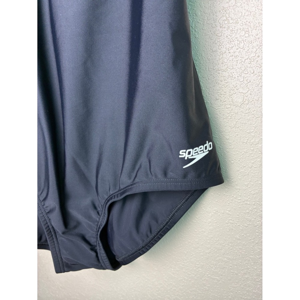 New SPEEDO Size 10 Black UPF 50 Moderate Ultraback PowerFLEX One Piece Swimsuit - Picture 5 of 11